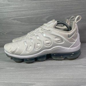 Nike Air Vapormax Plus Shoe Mens Size 10.5 Pure Platinum White w/ Box 924453-100